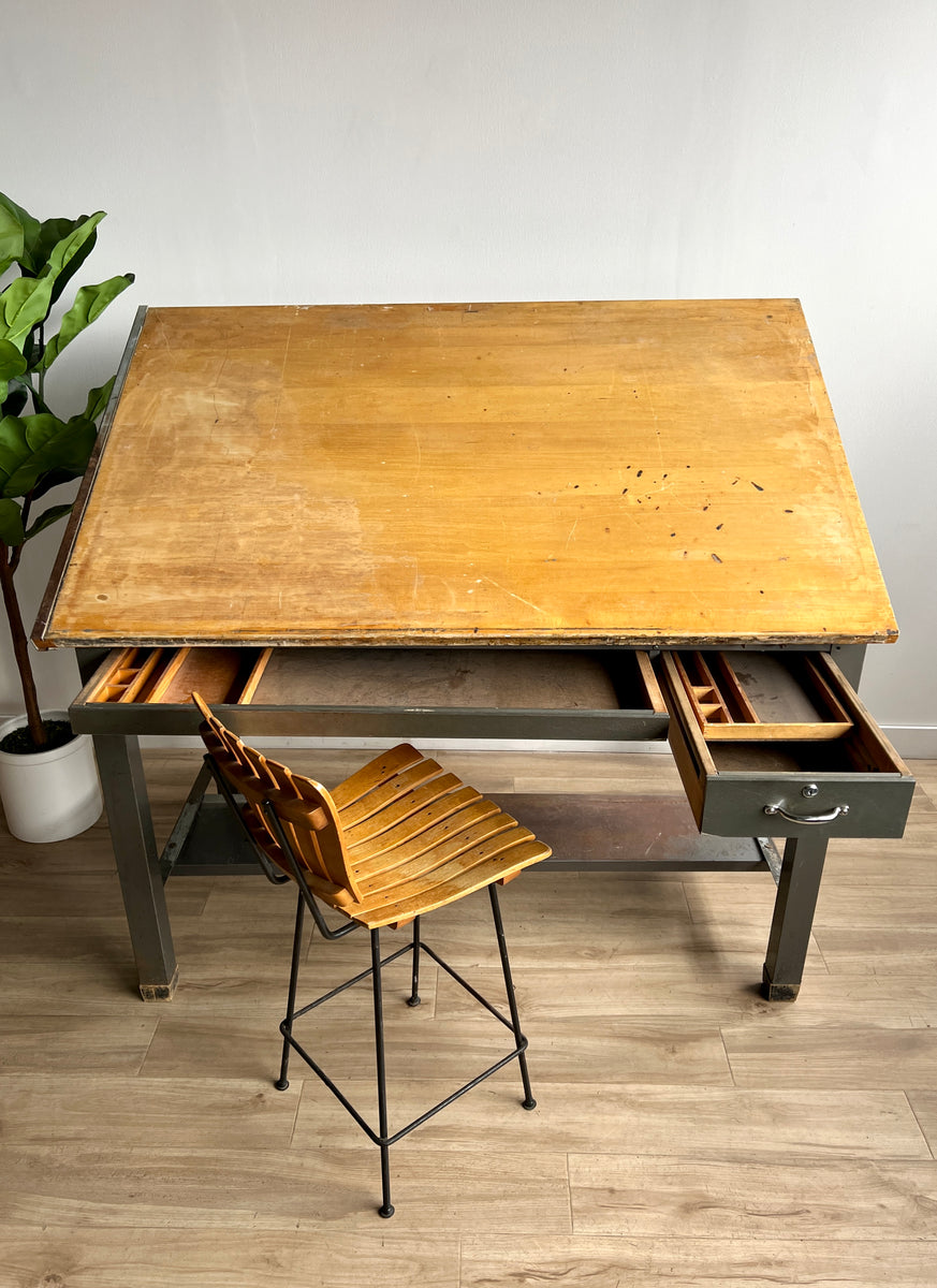 Vintage Hamilton Drafting Desk Art Table – Home and Closet Vintage