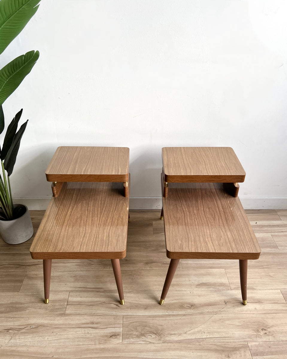 Pair of Vintage Mid Century End Tables – Home and Closet Vintage