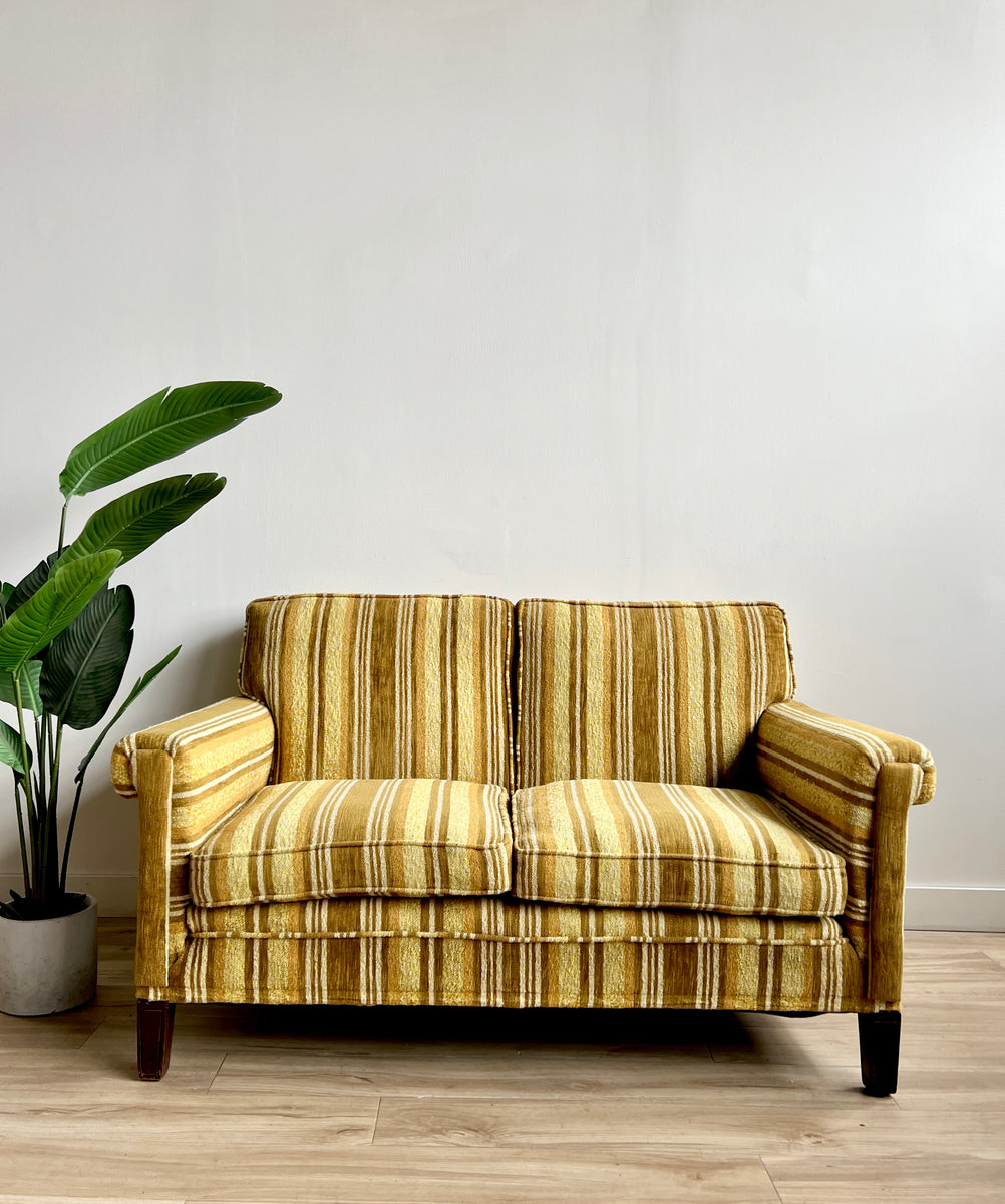 椅子 vintage sofa stripe Vintage Chrome + Stripe Sofa – SOFT FOCUS HOUSE