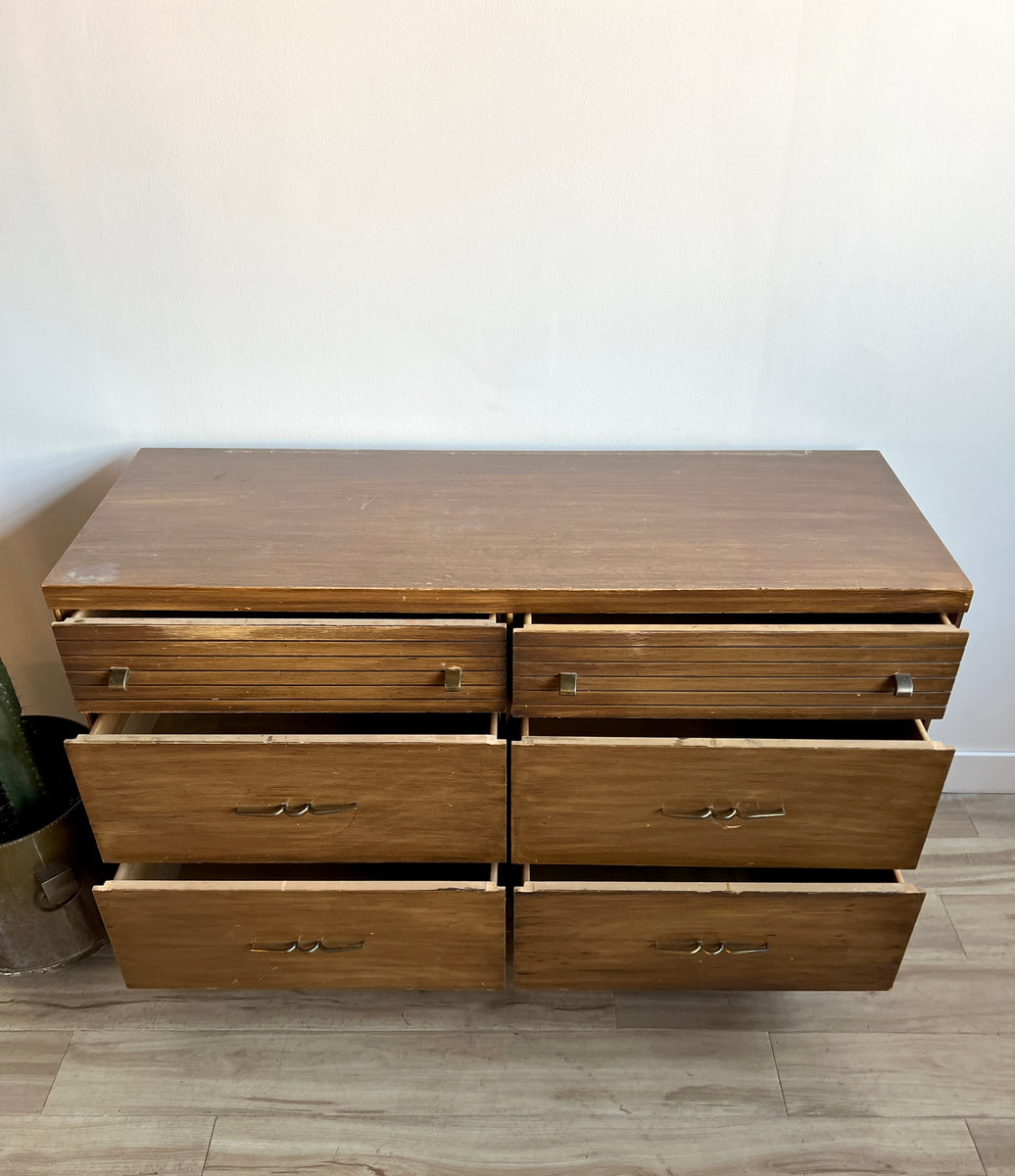 Project Vintage Mid Century Six Drawer Dresser Home and Closet Vintage