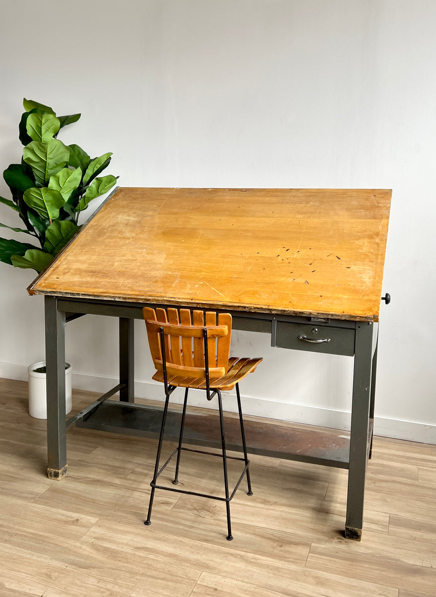 Vintage Hamilton Drafting Desk Art Table Home and Closet Vintage