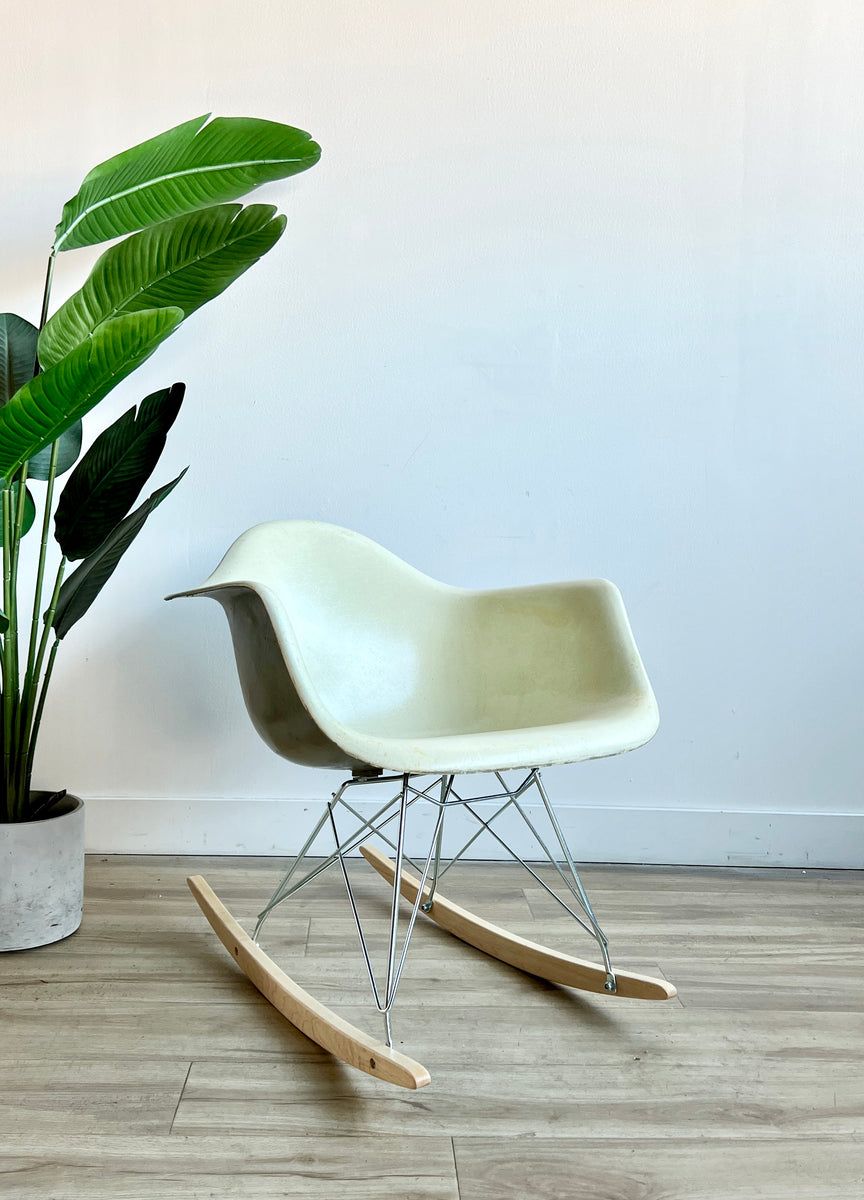 Vintage Herman Miller Shell Chair w/ Rocker Base Home and Closet Vintage