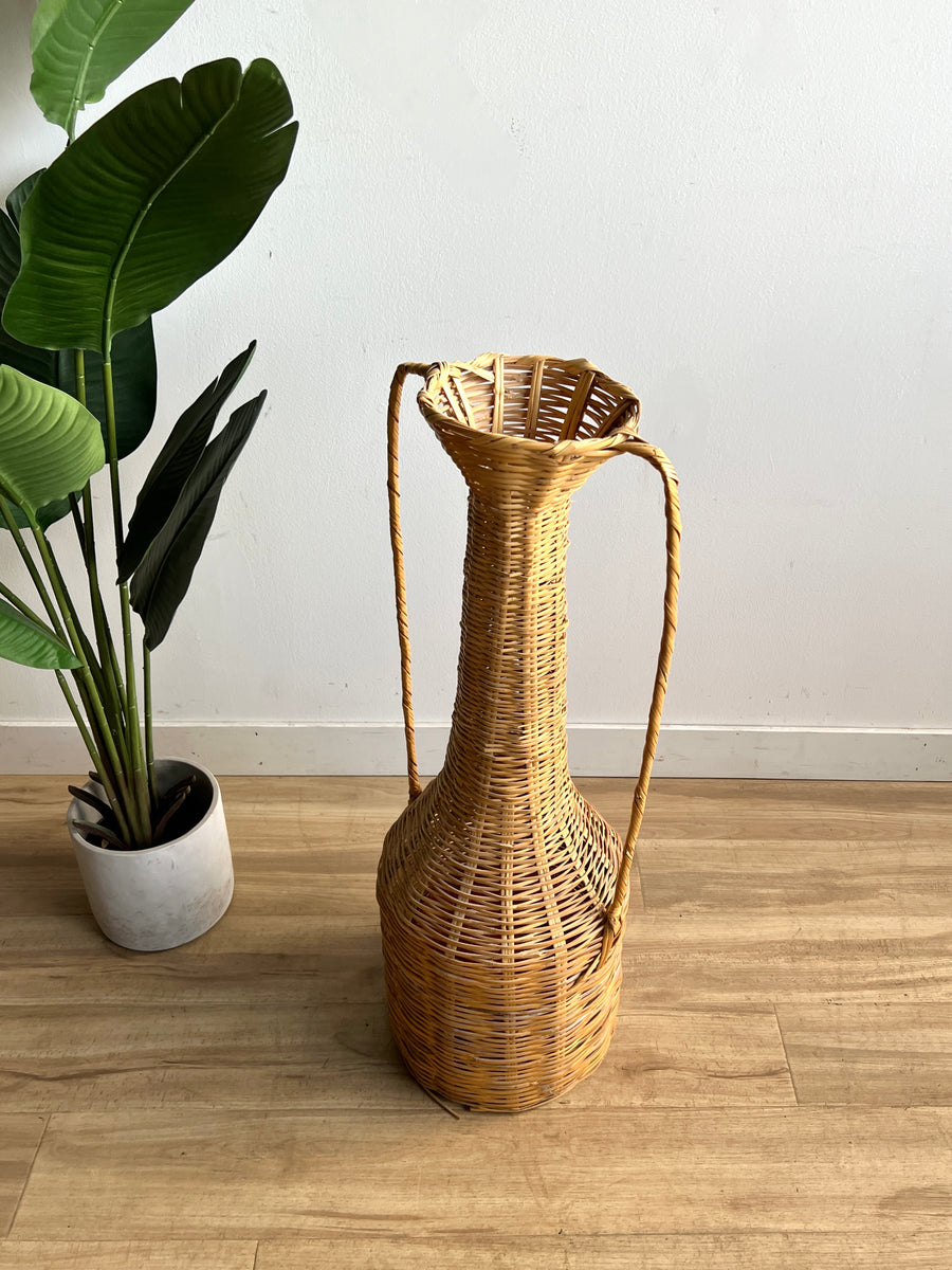 Extra Large Tall Wicker Basket Home and Closet Vintage