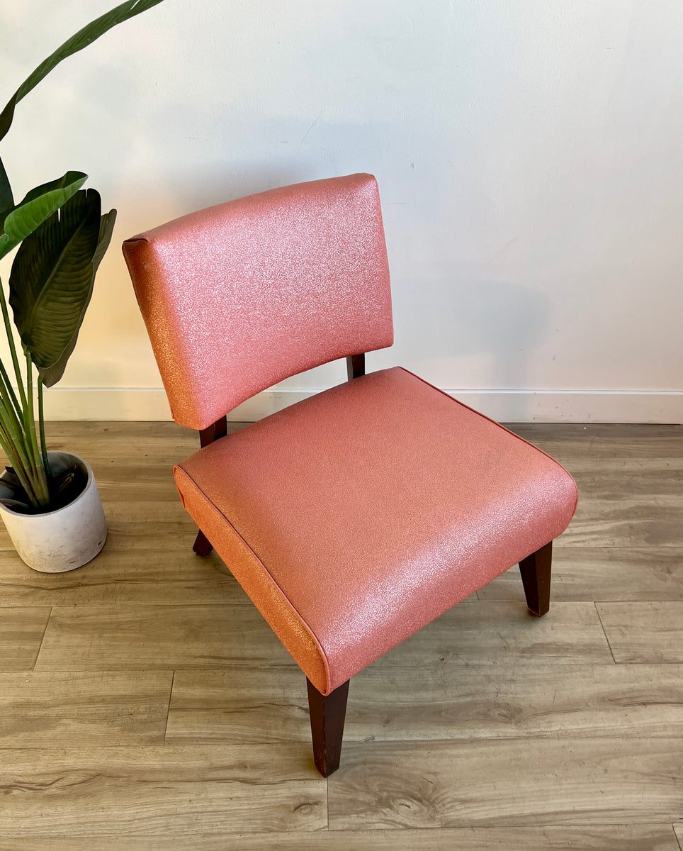 Vintage Mid Century Accent Chair in Pink Home and Closet Vintage