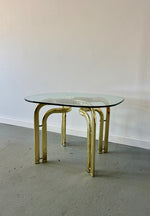 Vintage Brass Finish End Table