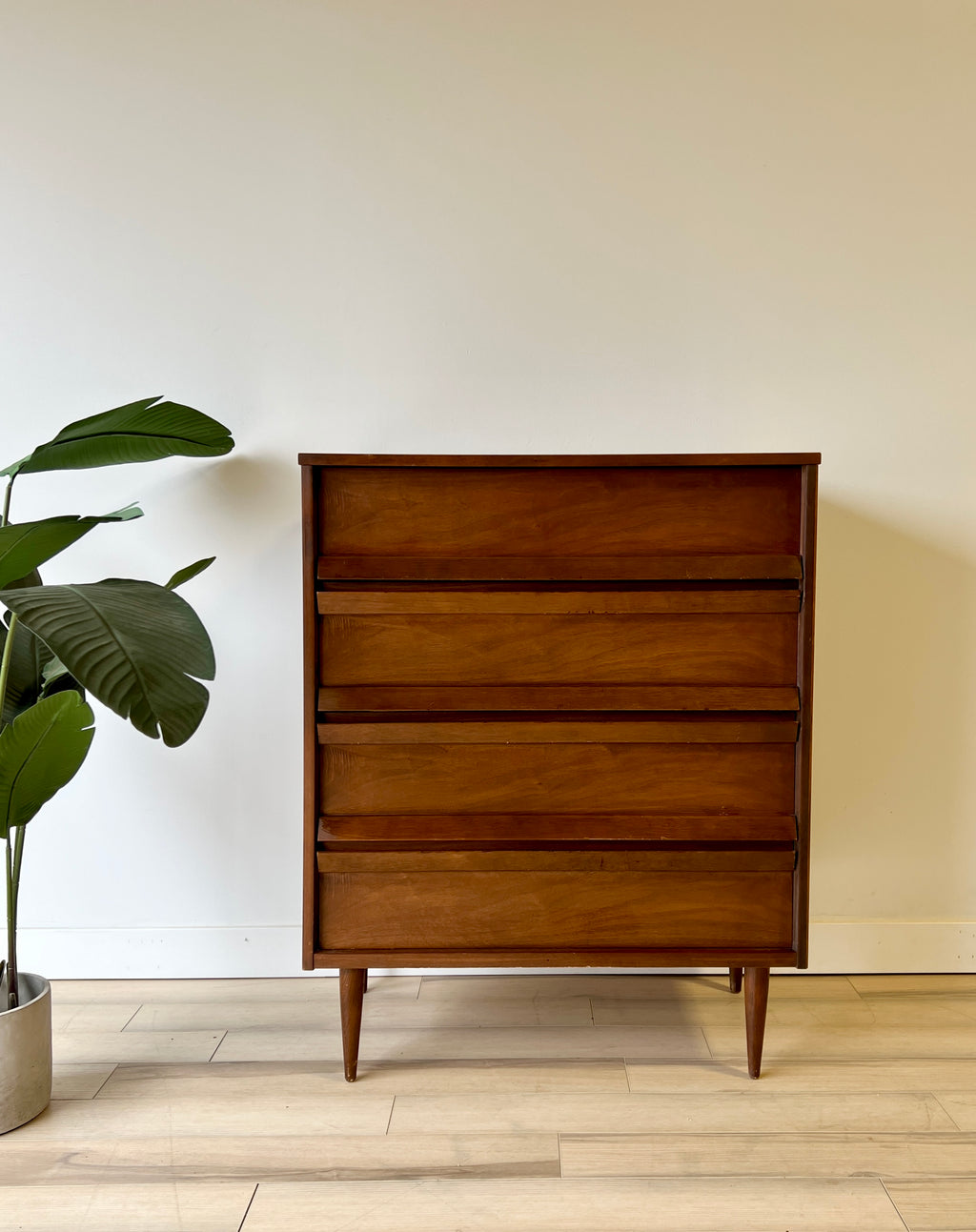 Vintage Mid Century Four Drawer Dresser