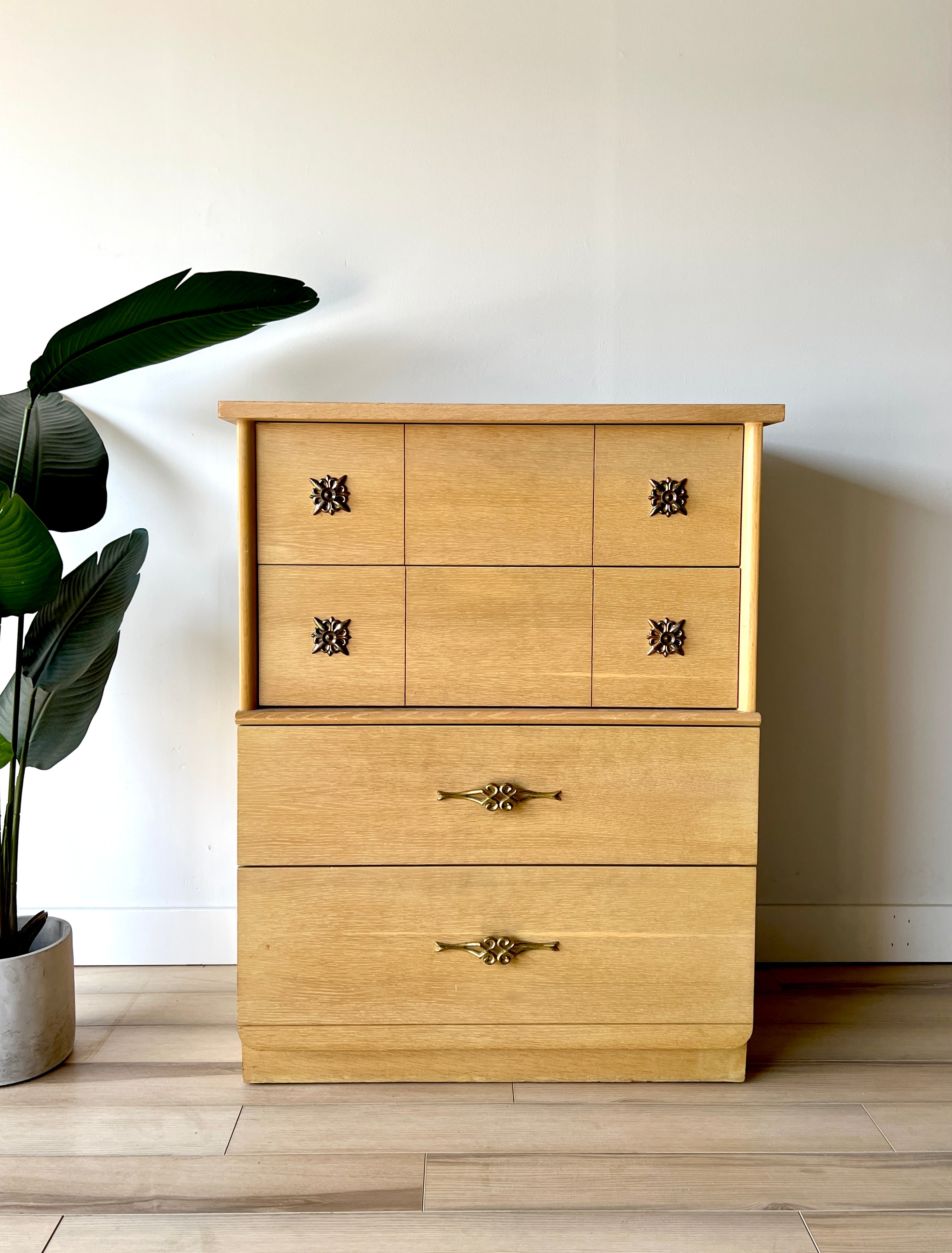 Vintage Mid Century Four Drawer Dresser