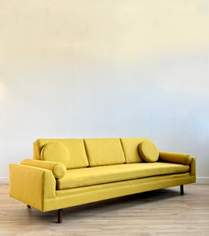 Freshly Upholstered Vintage Mid-Century Sofa