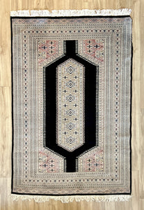 Vintage 5' x 8' Afghan Hand Knotted Rug