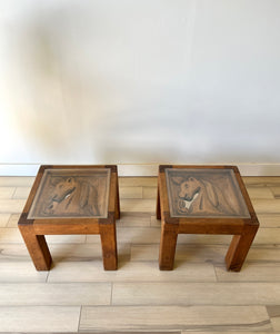 Vintage Carved End Tables