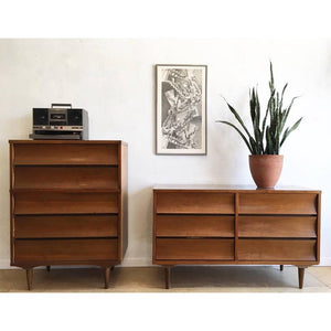 Mid-Century Dresser Set by Johnson Carper