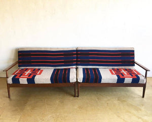 Mid-Century Danish Style Sofa in Pendleton Wool
