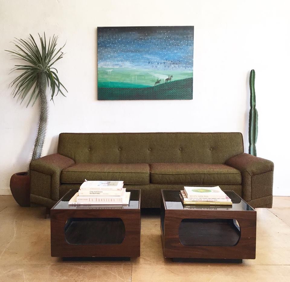 Mid-Century Tweed Sofa