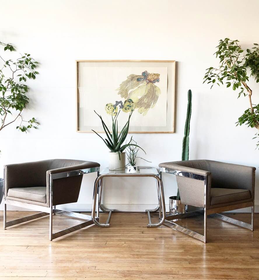Mid-Century Milo Baughman Club Chairs