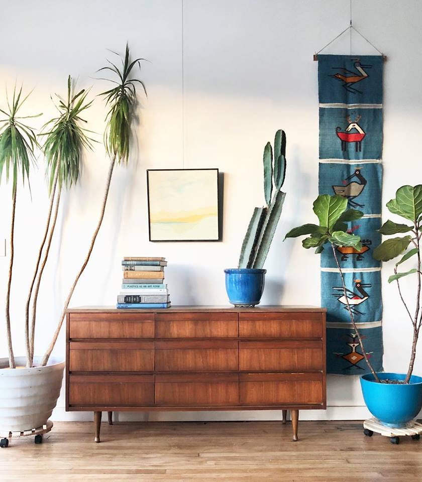 Mid-Century Nine Drawer Low Dresser
