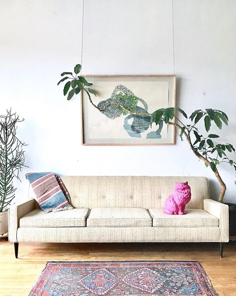 Mid-Century Sofa in Cream