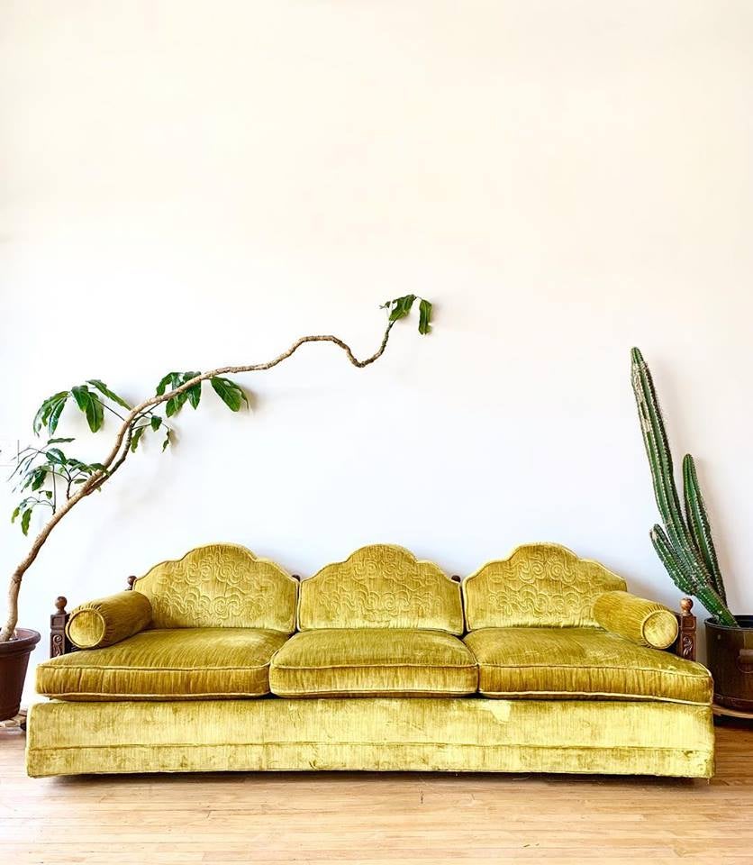 Vintage Moroccan Style Velvet Sofa