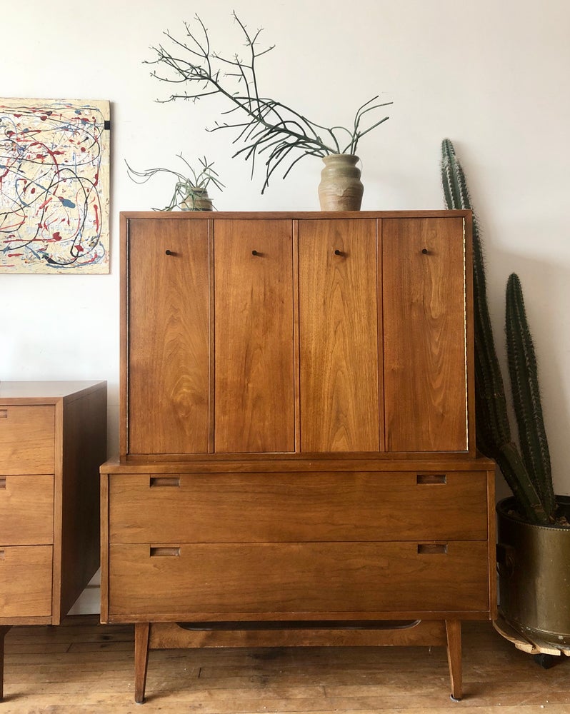 Mid-Century Gentleman's Chest (wood top)