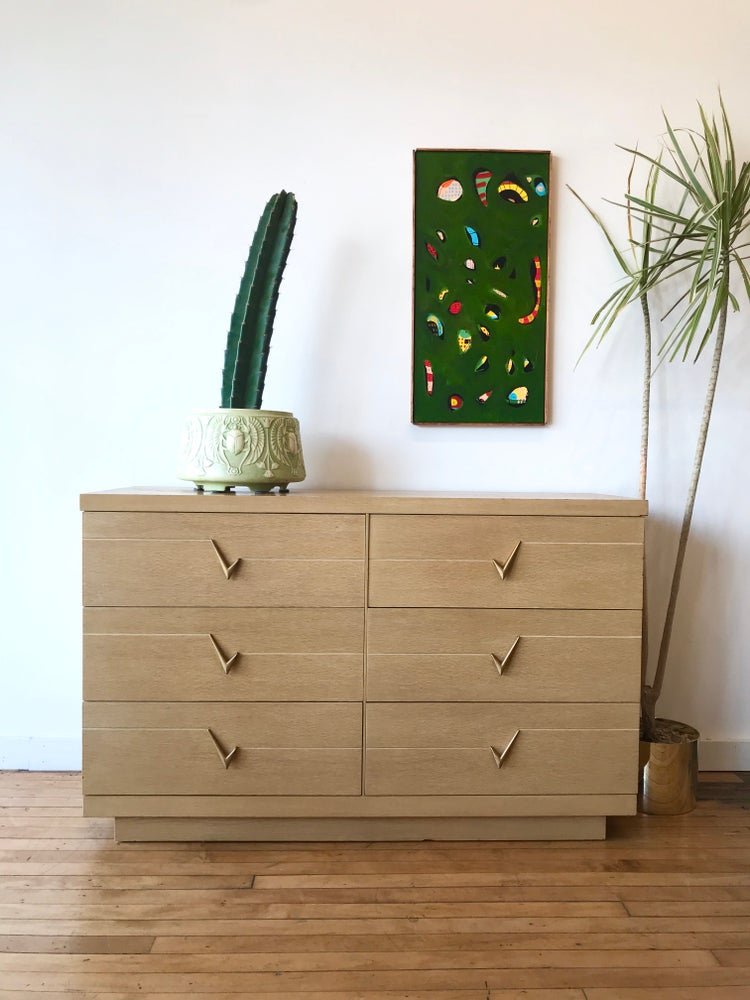 Mid-Century Low Dresser in Blonde Home and Closet Vintage Mid-Century Low Dresser in Blonde Home and Closet Vintage