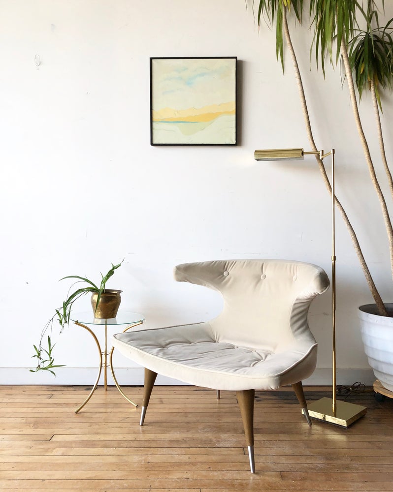 Mid-Century Retro Lounge Chair in Cream