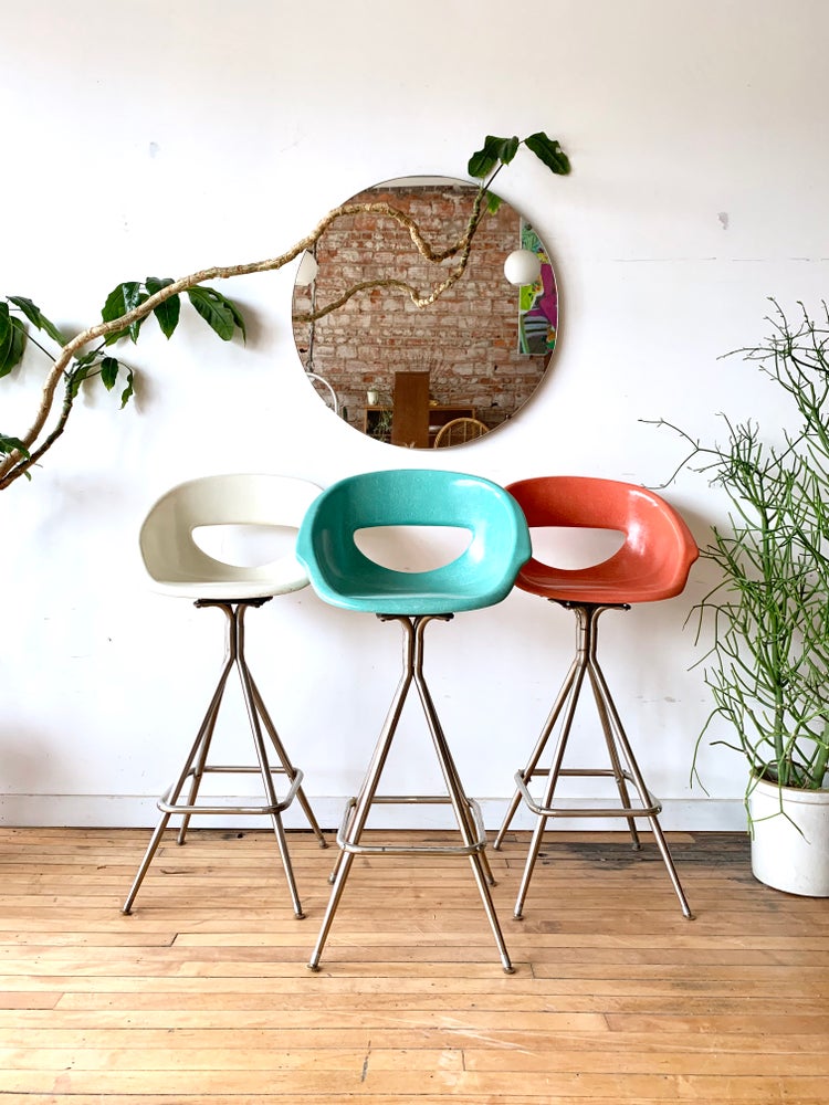 Mid-Century Fiber Glass Bar Stools