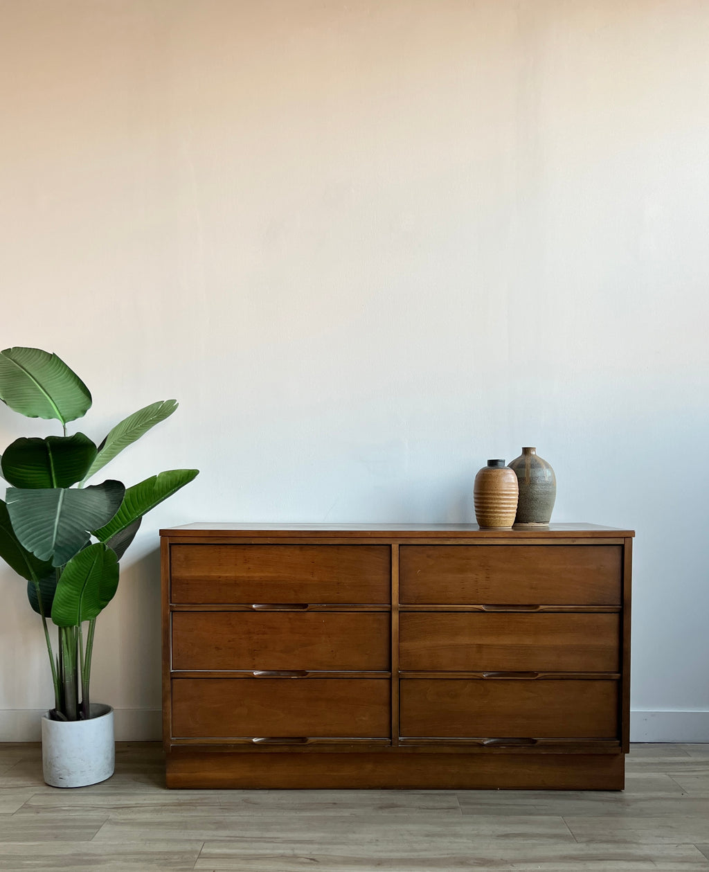 Vintage Mid Century Six Drawer Dresser