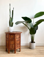 Vintage Hand Carved End Table / Nightstand