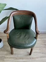 Vintage Leather Chair in Green
