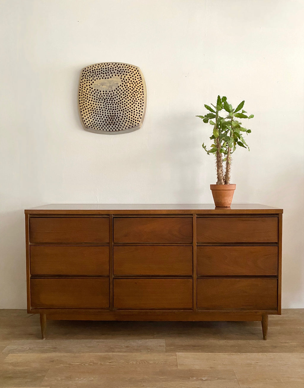 Nine Drawer Mid-Century Dresser