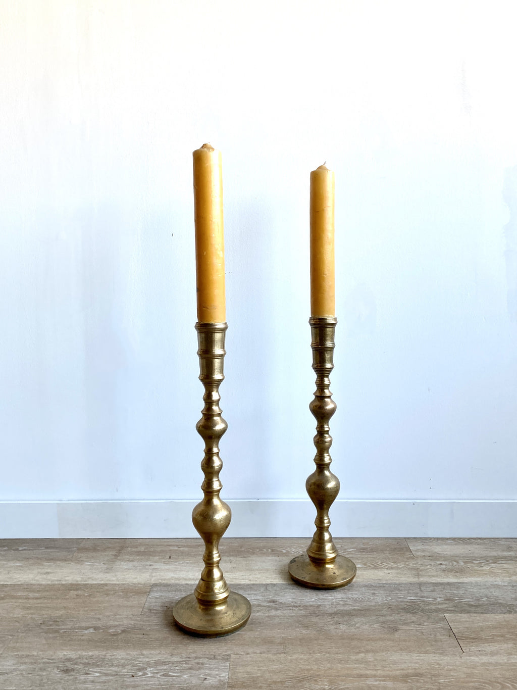 Vintage Extra Large Brass Candlesticks