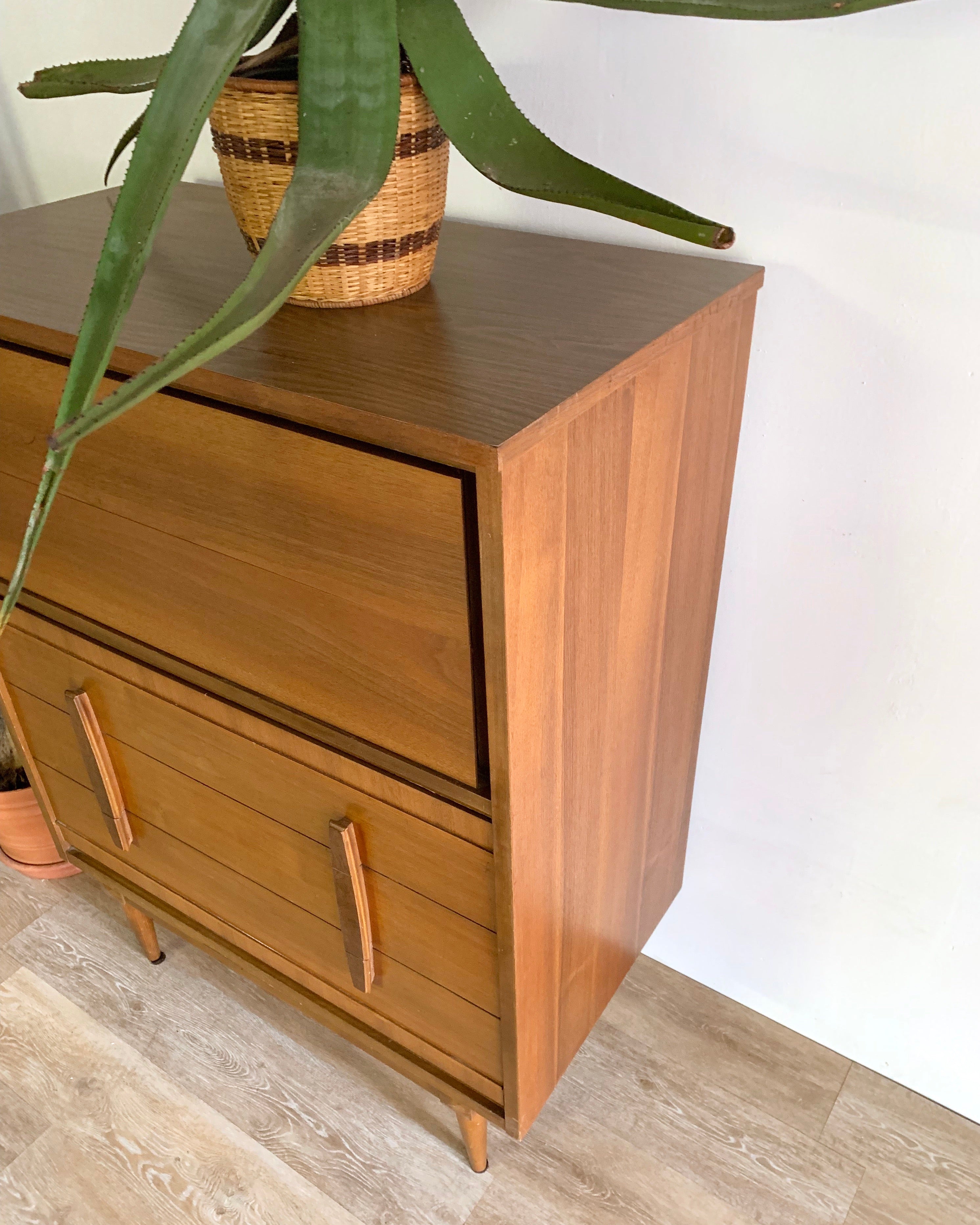 Tall Mid-Century Dresser with four drawers