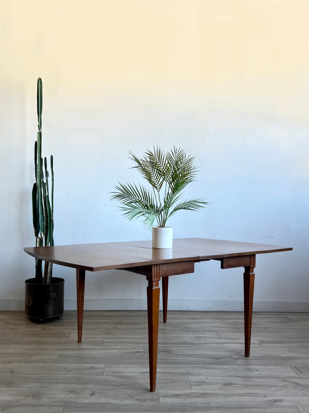 Vintage Mid Century Dining Table with Leaf