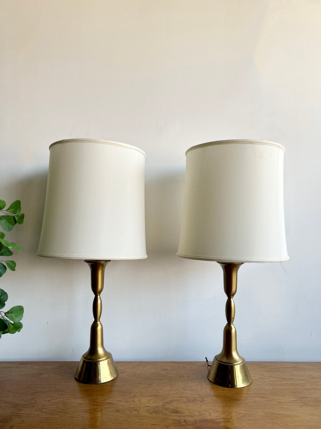 Pair of Vintage Brass Empire Lamps