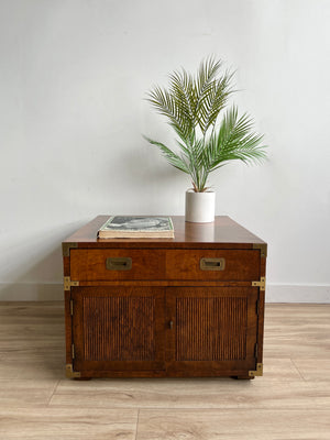Vintage Campaign Style Coffee Table by Henredon