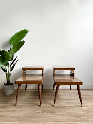 Pair of Vintage Mid Century End Tables