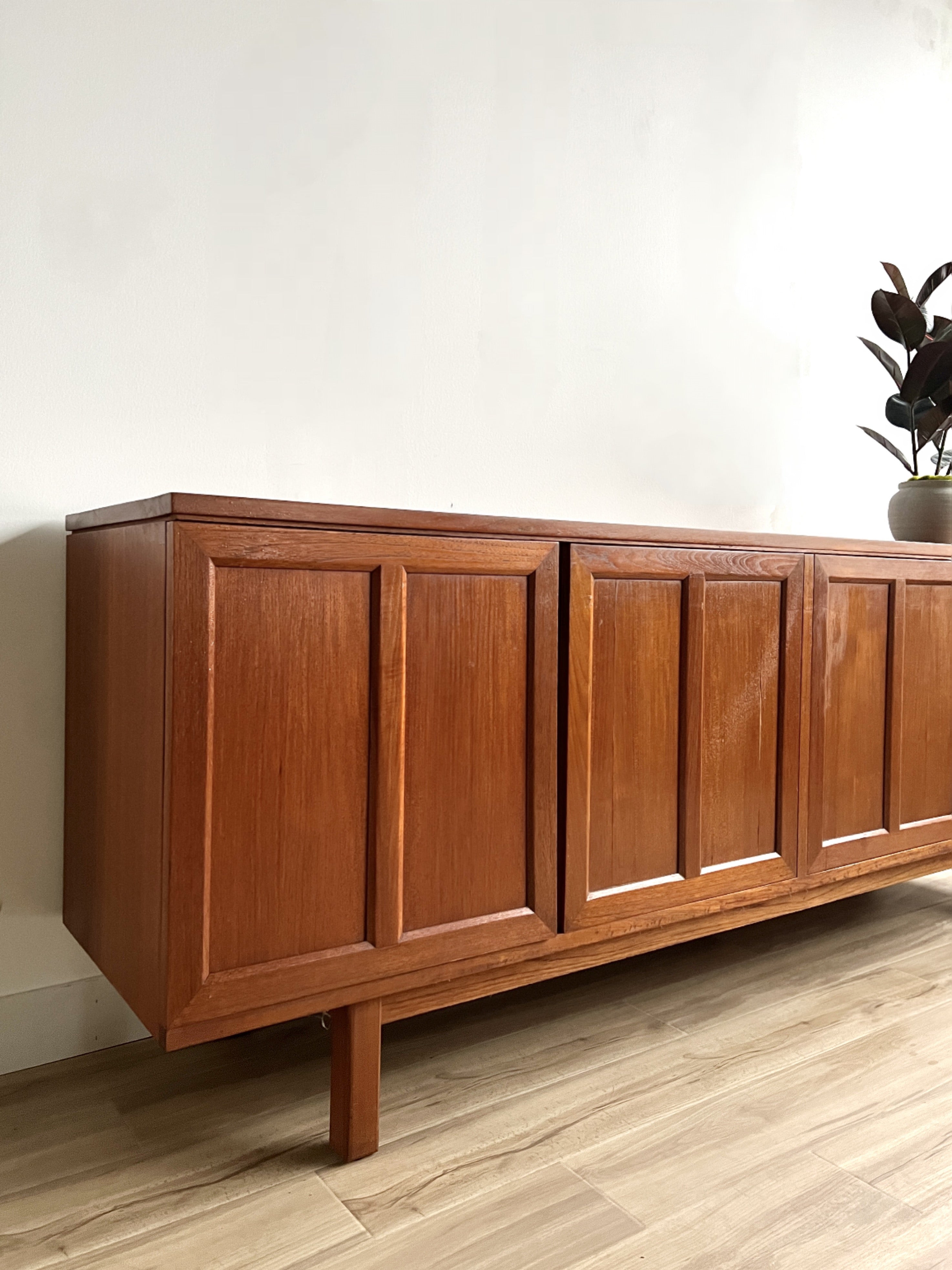 Vintage Mid Century Teak Credenza