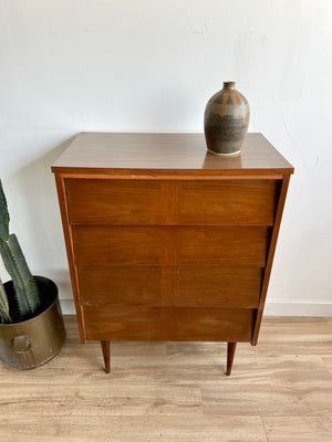 Vintage Mid Century Four Drawer Dresser