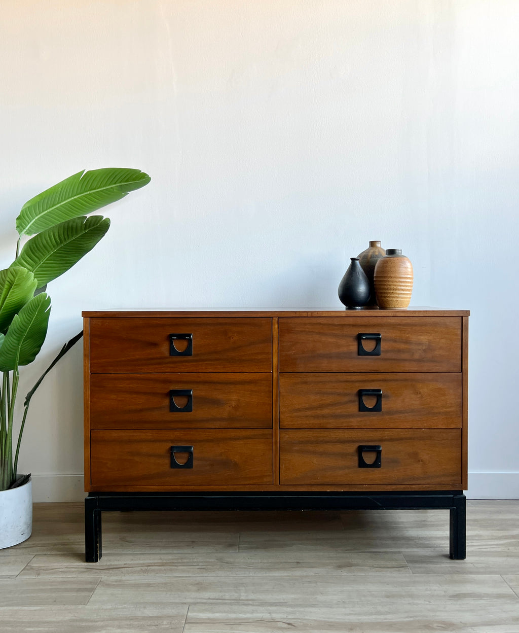 Vintage Mid Century Six Drawer Dresser
