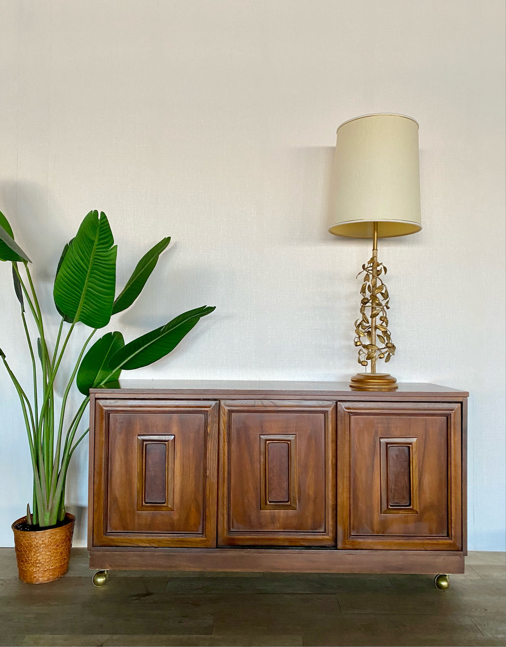 Mid-Century Credenza with Sliding Doors