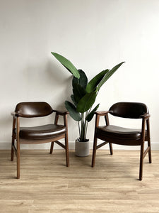 Pair of Mid Century Arm Chairs by Paoli