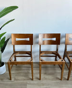 Set of Four Vintage Mid Century Dining Chairs with Upholstery Service