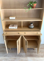 Mid Century Hutch in White Oak