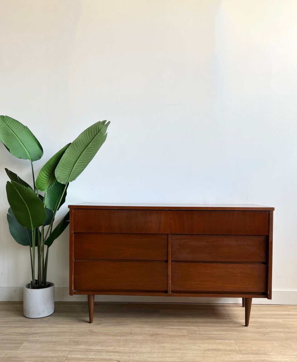 Vintage Mid Century Six Drawer Dresser