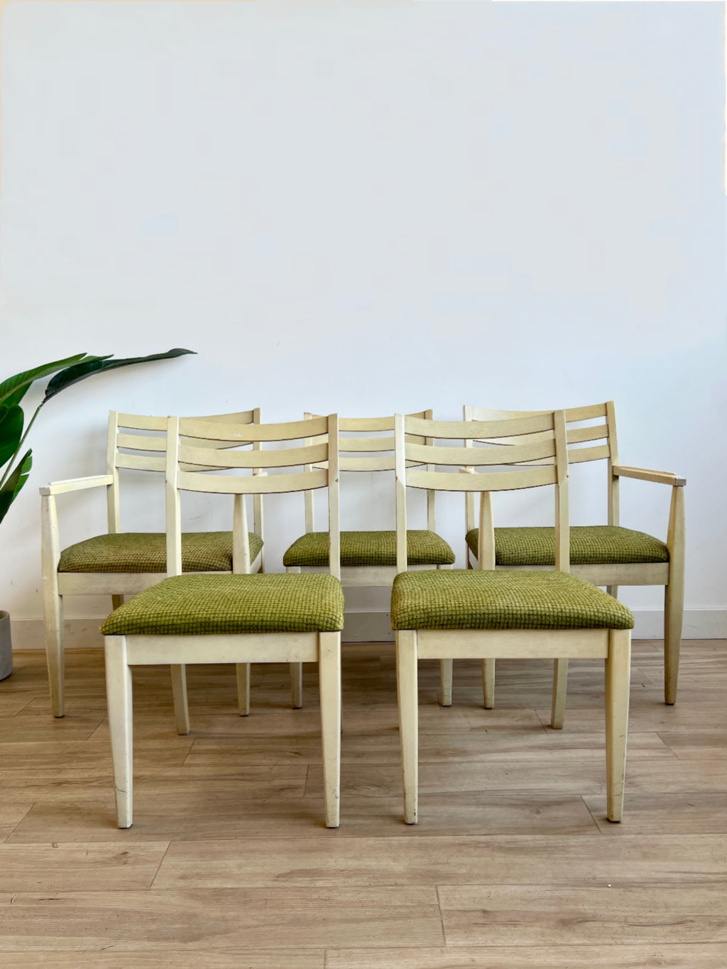Set of Five Vintage Mid Century Dining Chairs