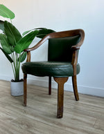 Vintage Leather Chair in Green