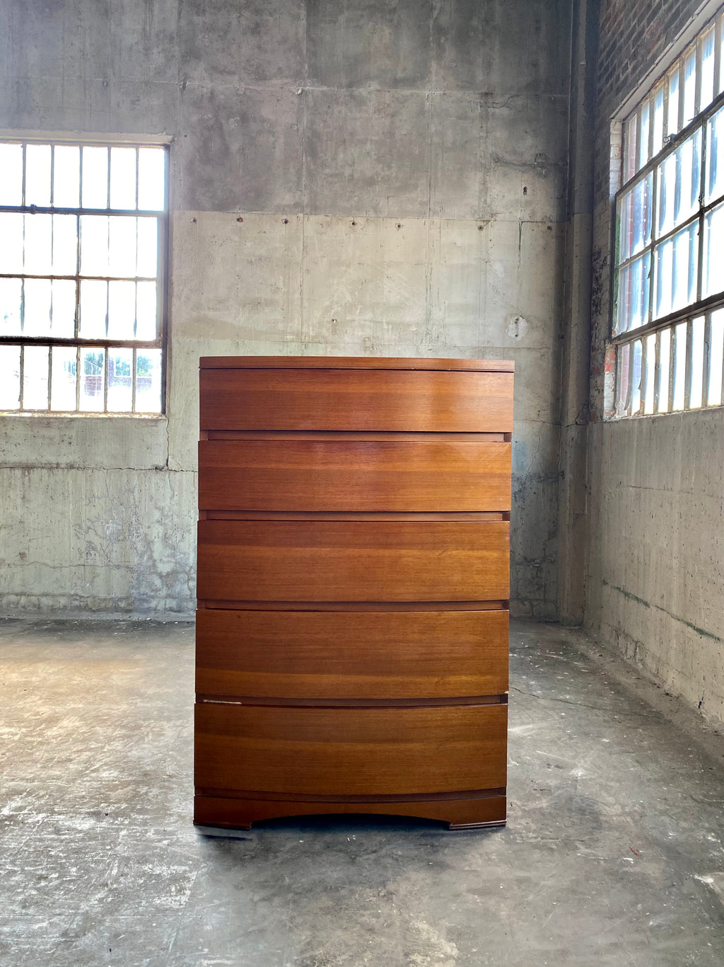 Vintage Tall Five Drawer Dresser