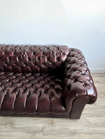 Vintage Leatherette Chesterfield Sofa