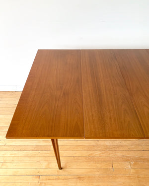 Mid-Century Walnut Dining Table with Wood Top
