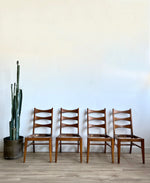 Set of Four Mid Century Dining Chairs & Upholstery Service in Your Fabric