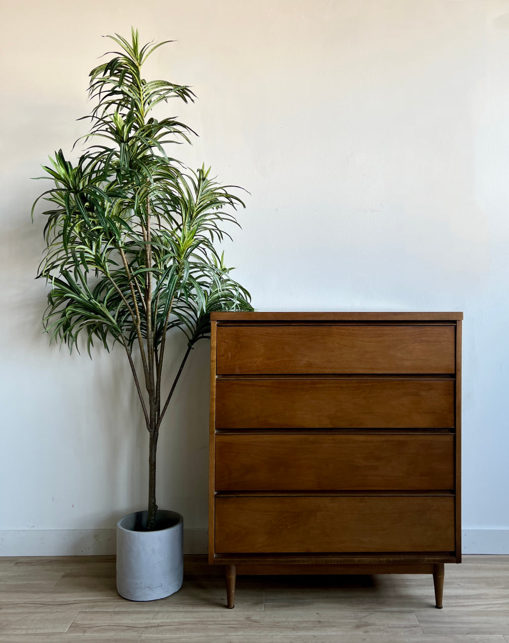 Vintage Mid Century Four Drawer Dresser